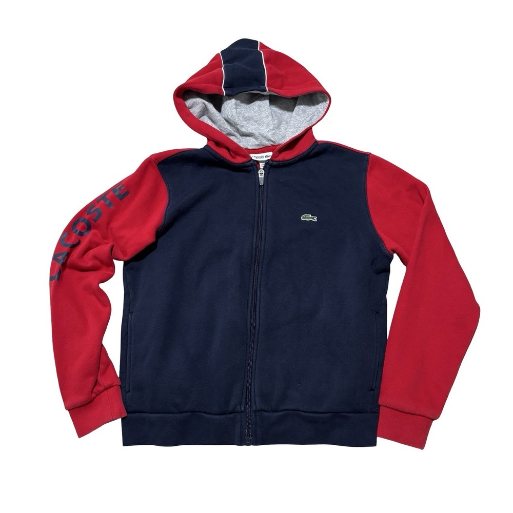 Lacoste Sport Boys Zip Up Hoodie Size 12 - 17 x 20